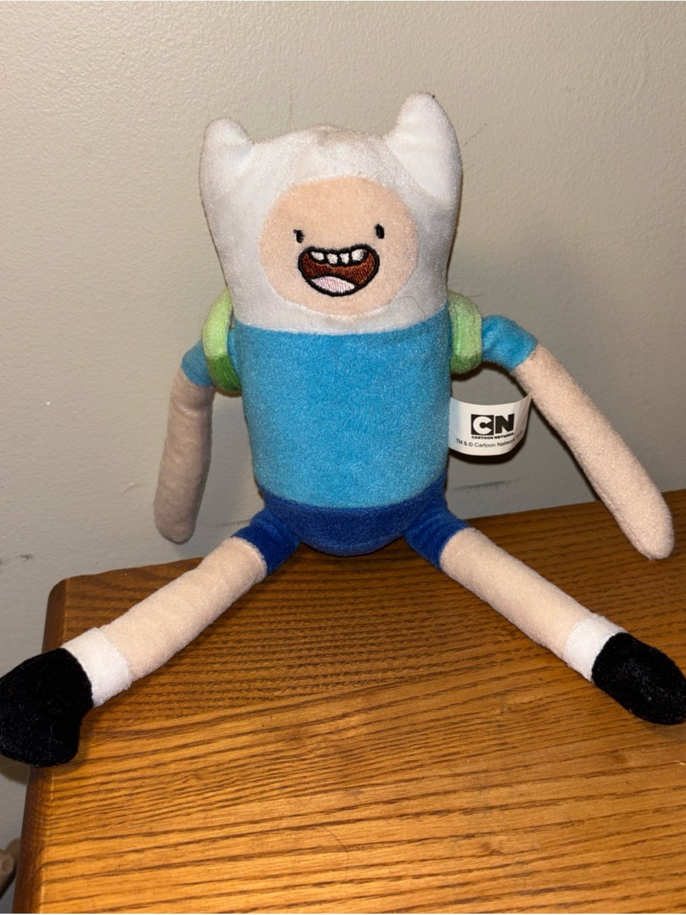 Cartoon Network Finn Plush - Blue, White, Cream, Black, Green